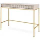 Feldmann-Wohnen Schreibtisch, Kaschmir, Metall, 1 Fächer, 2 Schubladen, Rechteckig,Rechteckig, 104x78x50 cm, Arbeitszimmer, Schreibtische, Bürotische