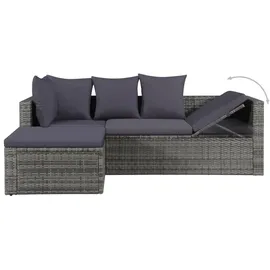 vidaXL Garten-Lounge-Set grau 43956