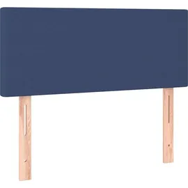 vidaXL Boxspringbett mit Matratze & LED Blau 100x200 cm Stoff