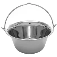 Grillplanet Gulaschkessel 15 Liter Edelstahl 1mm Materialstärke, Henkel