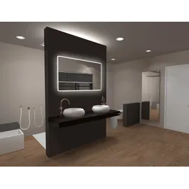 DSK LED Lichtspiegel Silver Luna 120 x 70 cm