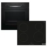 Bosch Backofen-Set HBA553BA0 EcoClean + Induktionskochfeld PUE63RBB5E Booster autark 60cm