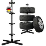 WALTER Felgenbaum Reifenständer für PKW Reifen, Stabiler Felgenhalter bis zu einem max. Gewicht von 100 kg, geeignet für Autoreifen von bis zu 225 mm Reifenbreite, felgenschonende Auflagefläche