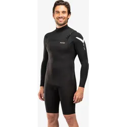 Neopren Shorty Surfen Herren langarm 1,5 mm - 900 schwarz 2XL