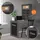 ML-Design Wandklapptisch mit Tafel und Regal Grau