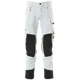 Mascot Hose mit Knietaschen, Stretchstoff Hose Größe 82C58, weiss