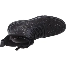 Marco Tozzi Damen Stiefeletten zum Schnüren mit Reißverschluss Glitzerdetails, Schwarz (Black Glitter), 40 EU