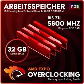 Greed Gaming-PC AMD Ryzen 5 7500F 5,0 GHz 32 GB RAM 1 TB SSD RTX 5070 Ti Windows 11 Pro