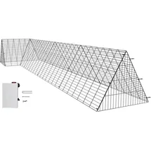 Vevor Hühnertunnel, 400 x 100 x 61,5 cm (L x B x H) Hühnerkäfig für den Hof, tragbare Hühnertunnel für draußen mit Eckrahmen, Hühnerstall-Ausla