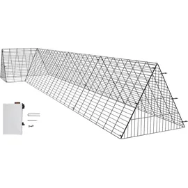 Vevor Hühnertunnel, 400 x 100 x 61,5 cm (L x B x H) Hühnerkäfig für den Hof, tragbare Hühnertunnel für draußen mit Eckrahmen, Hühnerstall-Ausla