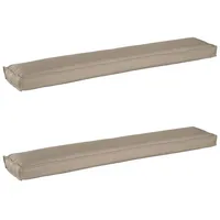 VidaXL Palettkissen für Bank 2 Stück Taupe 200x40x8 cm
