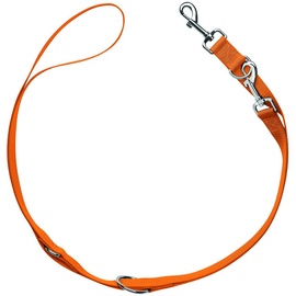 Hunter Set: Halsband London orange - Vario Plus Größe + Leine 200cm/15mm