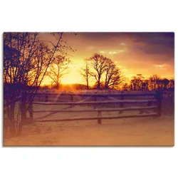 Artland Leinwandbild »Sonnenaufgang im Februar«, Sonnenaufgang & -untergang, (1 St.), auf Keilrahmen gespannt Artland Farbe Bild(er): naturfarben