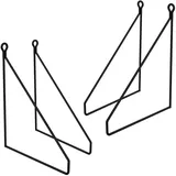 ML-Design 4 Stück Regalhalterung 200mm Schwarz Metall Dreieckige Schwebende