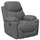 Homcom Relaxsessel Fernsehsessel mit Liegefunktion Polyester 88 x 102 x 93 cm Grau mit Kissen