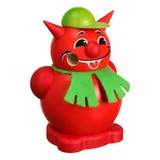 Seiffener Volkskunst | Deko Räuchermann | Mini Cool-Man Räuchermännchen 8 cm | Schneemann | Original Erzgebirge | 19624 | als Teufel