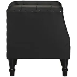 vidaXL Sessel Schwarz Echtleder