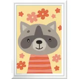 Ravensburger 20288 - Malen nach Zahlen, Lieber Waschbär, 12x8,5cm, Malset