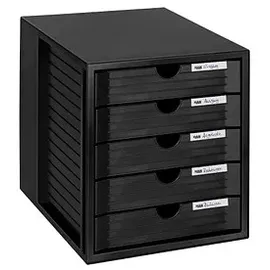 HAN Schubladenbox 27,5 x 33 x 32 cm 5-tlg. schwarz