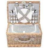 LIVOO Picknickkorb 18 l Holz 18 x 40 x 20 cm