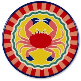 Excelsa Set 6 Untersetzern Corfu' Keramik, 10,5x1x10,5 cm, Bunt