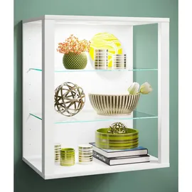 VCM Hängevitrine Glasol 52 x 35 x 60 cm Weiß