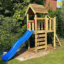 Wickey Spielturm JoyFlyer mit Rutsche und Sandkasten Grün