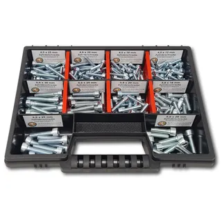 Schraubenbox24 Zylinderkopfschrauben Sortiment M4-M6 // 12mm-30mm 210 tlg. Schraubenbox