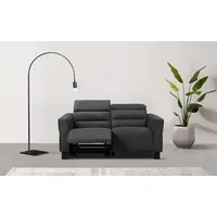 2-Sitzer PLACES OF STYLE "Carpari, 162 cm, mit manueller od. elektrischer Relaxfunktion", grau (anthrazit), B:162cm H:97cm T:100cm, Sofas, (USB A/C), sowie Kopfteilverstellung