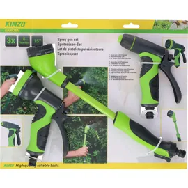 Kinzo Sprühkopf-Set 15" 3-teilig Grün/Schwarz