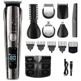 ZEUOPQ Haarschneider Haarschneidemaschine Set Profi Haarschneider Elektrischer Rasierer, Styling Set, Wasserdicht schwarz