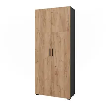 Vicco Ingo Aktenschrank 80 x 183,8 cm Anthrazit/Goldkraft Eiche