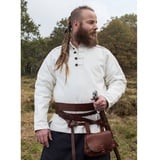 Battle Merchant Wikinger-Kostüm Festes Mittelalter Hemd Wille, gefüttert, natur XL weiß XL | XL