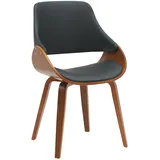 CLP Esszimmerstuhl Vangale, mit Armlehne und Rückenlehne, gepolstert für hohen Sitzkomfort, Gestell aus Bugholz in Walnuss-Optik