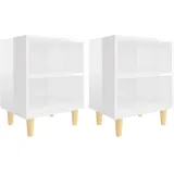 vidaXL Nachtschrank 40 x 30 x 50 cm Weiß