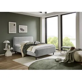 Meise Möbel Polsterbett in meliertem Webstoff ¦ grau ¦ Maße (cm): B: 160 H: 105