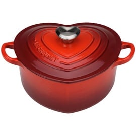 Le Creuset Herzbräter mit Herzknopf aus Gusseisen, 20 cm