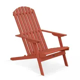 Oviala Business Klappbarer Relaxsessel aus Eukalyptusholz Terracotta