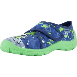 Fischer Markenschuh Klett-Hausschuh Blau 31