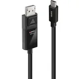 Lindy USB-C auf DisplayPort Adapter 3 m Schwarz