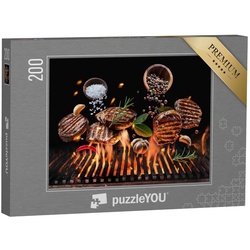puzzleYOU Puzzle Gegrillte Rindersteaks mit Gemüse und Gewürzen, 200 Puzzleteile, puzzleYOU-Kollektionen Essen und Trinken