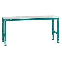 Manuflex Grundtisch UNIVERSAL Standard, Tischplatte Melamin, 2000x800, wasserblau