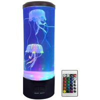 Quallen Lampe Jellyfish Lamp,LED Fantasy Quallen Lavalampe,7 Farben Adjustable Lavalampe Home Zimmer Desktop Dekoration Nachtlicht für Kinder Freunde Geschenke(Rund,mit Fernbedienung)