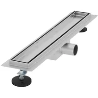 Luxebath Duschrinne Edelstahl Doppelseitige Bodenablauf 2in1, Komplettset Bodenbefestigung, Duschablauf,