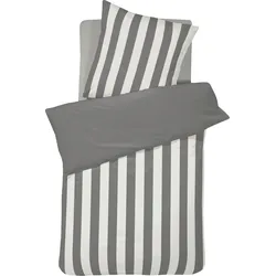 Wendebettwäsche »Laine«, mit zeitlosem Streifenmuster, 24169809-0 grey 1 St.