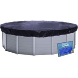 QUICK STAR Poolabdeckung Rund für 366-400 cm Pools | Planenmaß Ø 460 cm | Schwarz | Sommer & Winter Poolplane | Solar Abdeckplane 200g/m2 PE Zweifach Beschichtete Abdeckung | Solarplane UV-Resistent