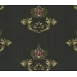 Glööckler Vliestapete Imperial«, schwarz/goldfarben, strukturiert