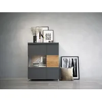 PLACES OF STYLE Vitrine »Onyx«, mit Soft-Close-Funktion grau