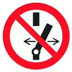 Verbotszeichen Nicht schalten, 1 Aufkleber