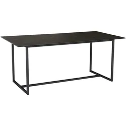 Glastisch Industrial Style Premium | 180x90x76cm Glaskeramik & Metall | Schwarz Matt | Robust & Belastbar bis 50kg | Arctic Kollektion | Kadima Design